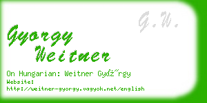 gyorgy weitner business card